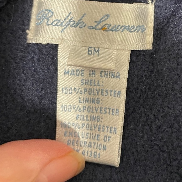 RALPH LAUREN Water-Repellent Hooded Barn Bunting IN NEWPORT NAVY - Picture 3 of 4